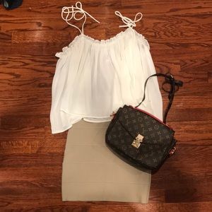 BCBG maxazria bandage skirt khaki
